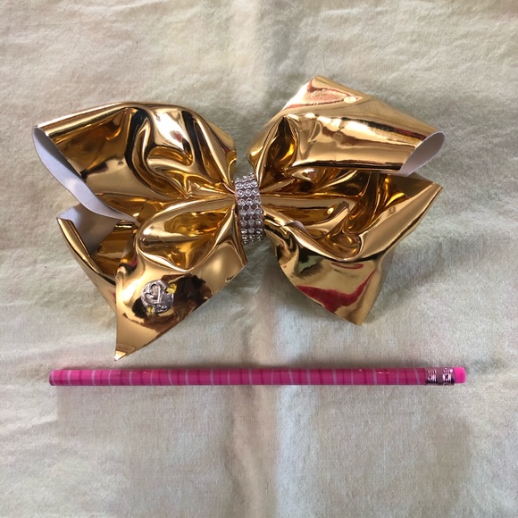 Large JoJo Siwa gold metallic bow Nickelodeon - Picture 7 of 7